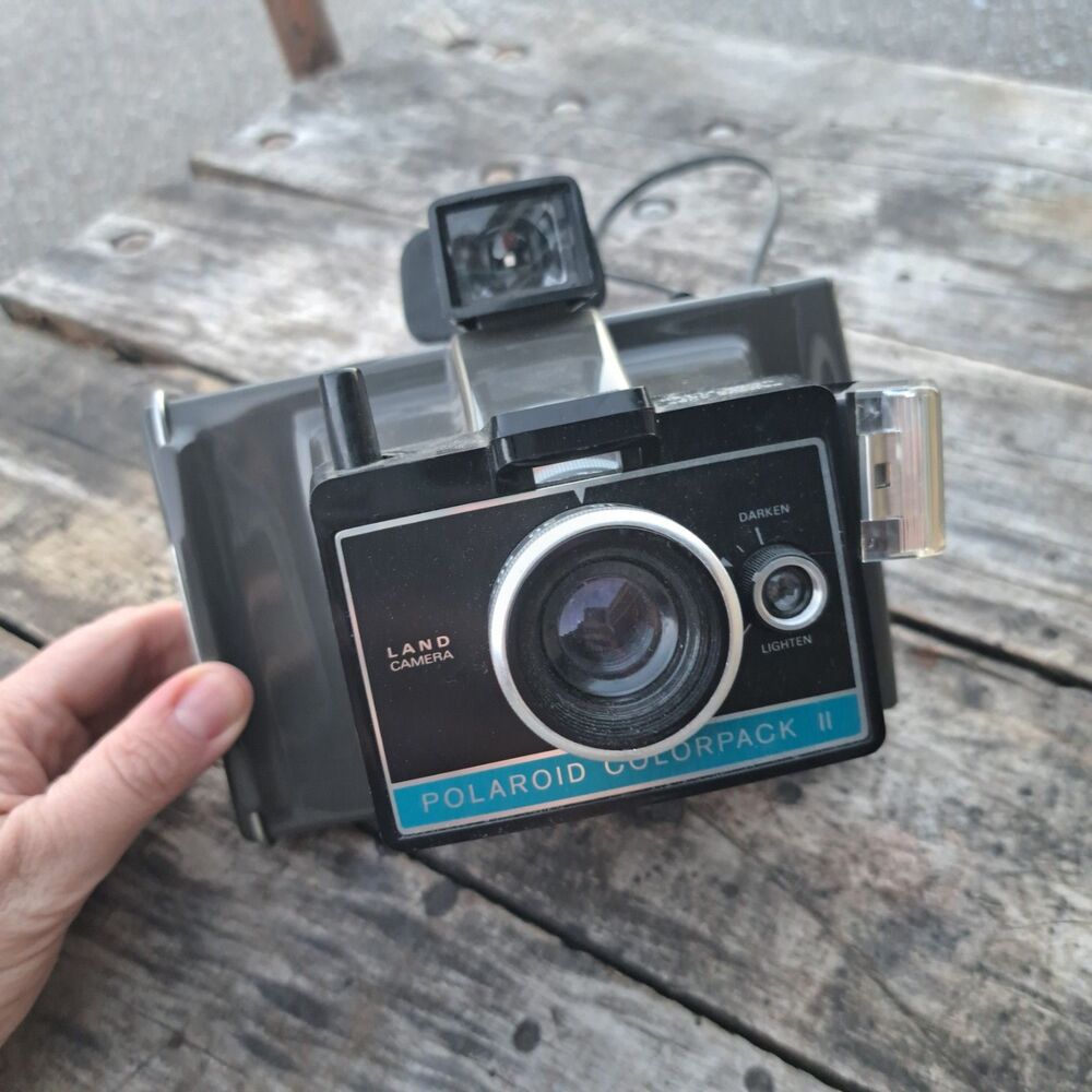 Vintage Polaroid Colorpack II Instant Land Camera Film Photography MCM Black